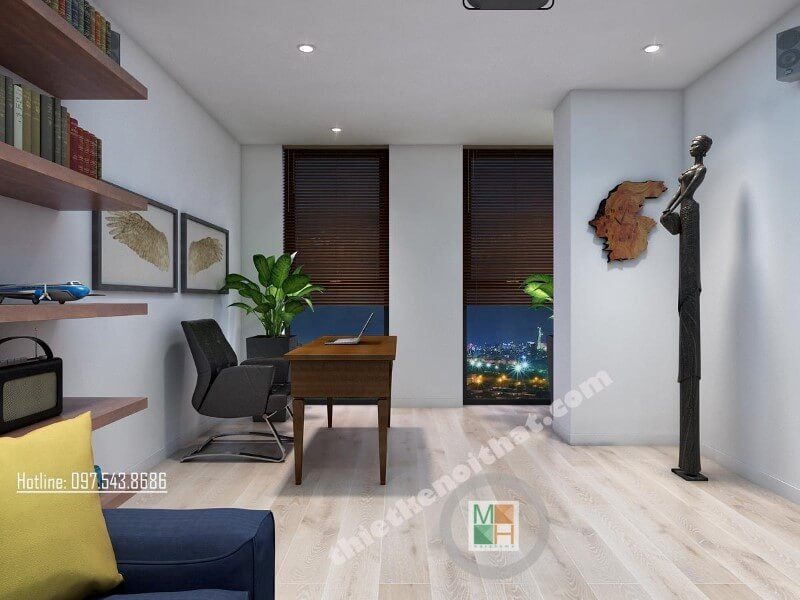 Thiết kế nội thất phòng làm việc sang trọng và hiện đại