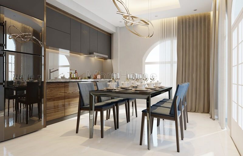 Làm cho phòng bếp trở nên đẹp với sự trang trí đầy đủ nội thất hiện đại và tiện nghi, đem lại cho bạn một không gian bếp lí tưởng.